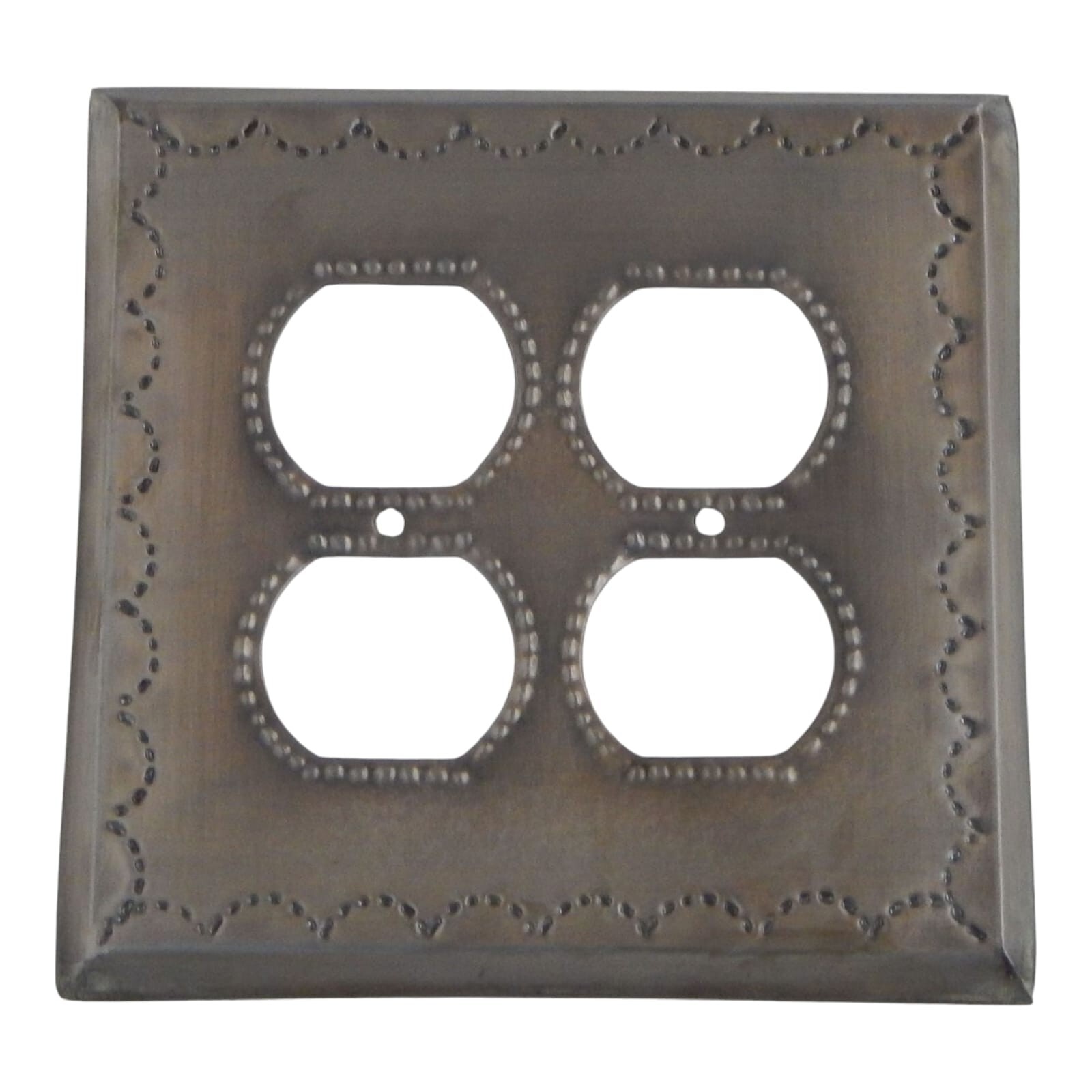 Mexican Punched Tin Metal Double Duplex Outlet Switch Wall Plate Cover # 610N