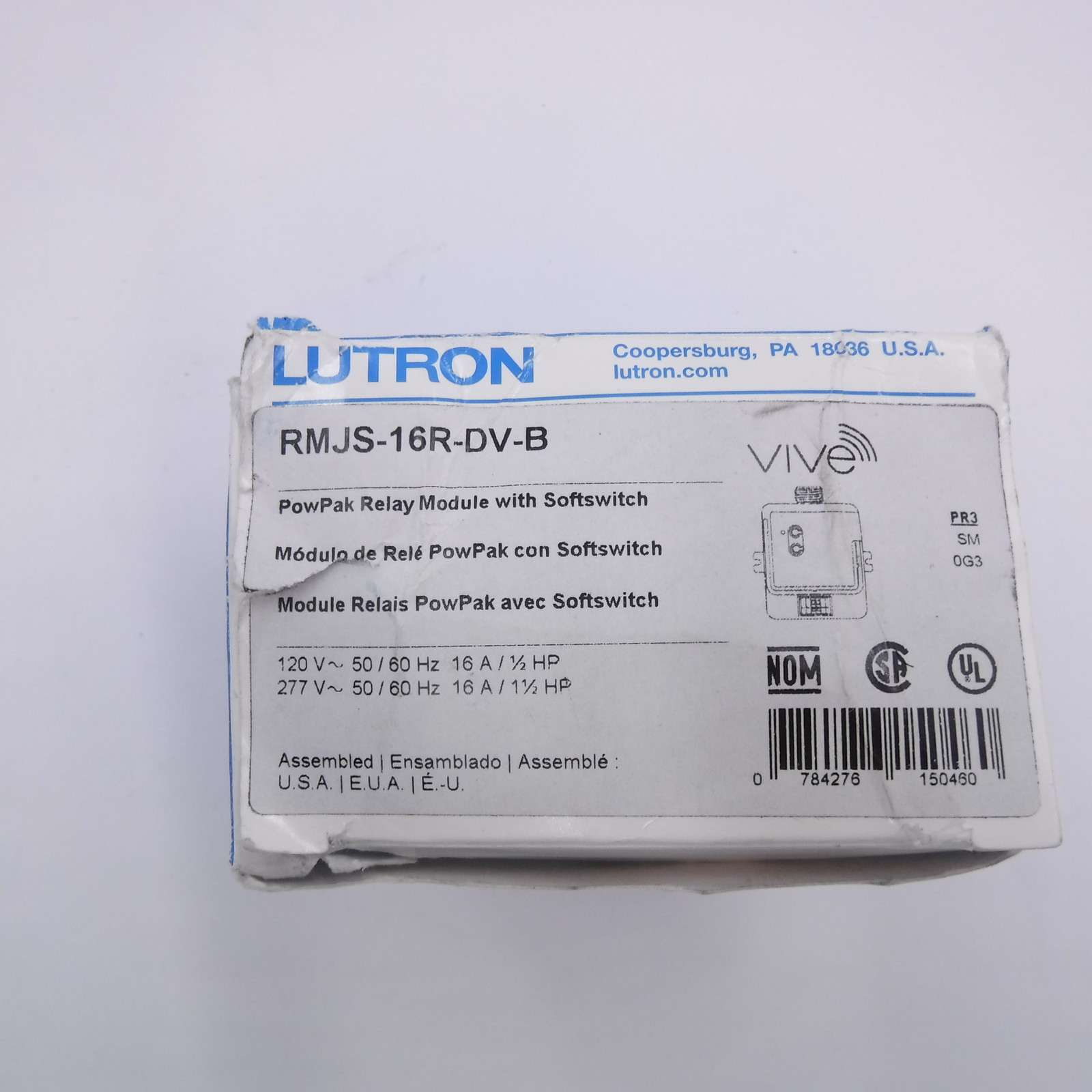 Lutron PowPak Relay Module With Softswitch 16A General Purpose Switch 120/277V
