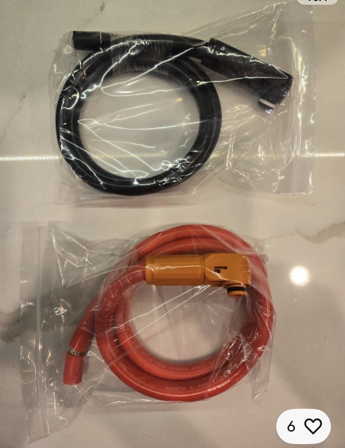 EG4 Wallmount (PowerPro) Battery Cables – RedBlack Set 2/0 AWG Degson Connectors
