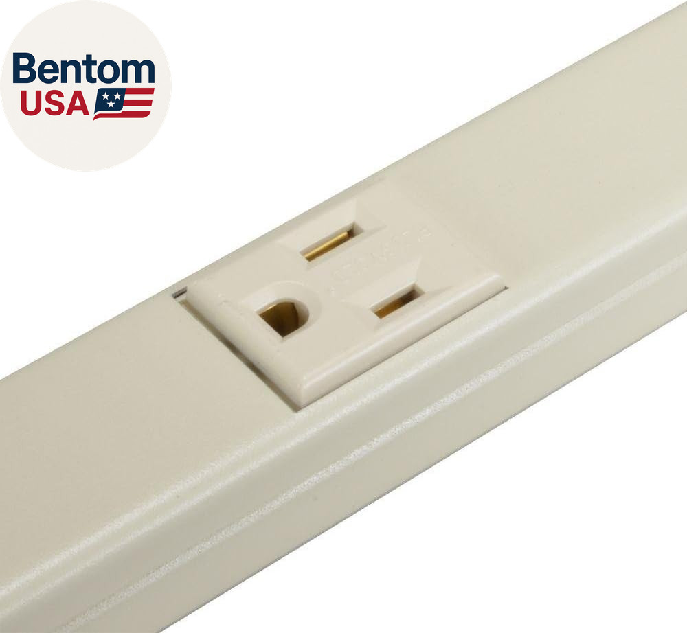 – Wiremold Wall Mount Power Strip, Ivory under Counter Power Strip, 3 Foot Steel