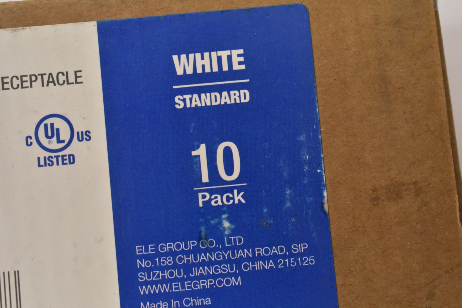 Lot of 10 Elegrp Glossy White Duplex Receptacle Wall Plate Dual Outlet 3021-WH10