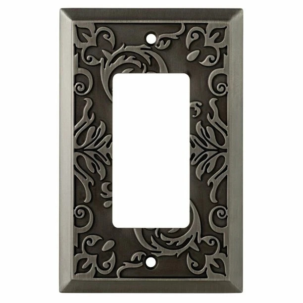 Decorator Wall Plate GFCI Wall Plate Heirloom Silver Fairhope