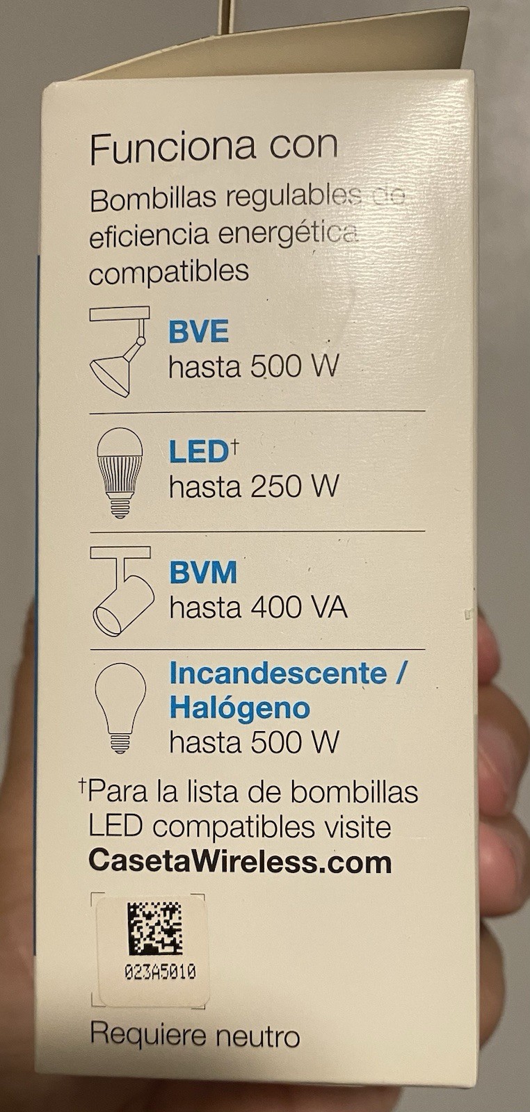 Lutron Caséta Wireless ELV+ Dimmer Wall Switch PD-5NE-LA Light Almond 120V LED