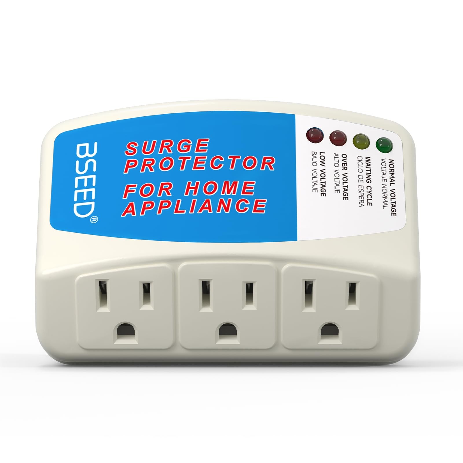 Voltage Protector 3 Outlet Plug In Surge Protector For Home Appliance Multi Func