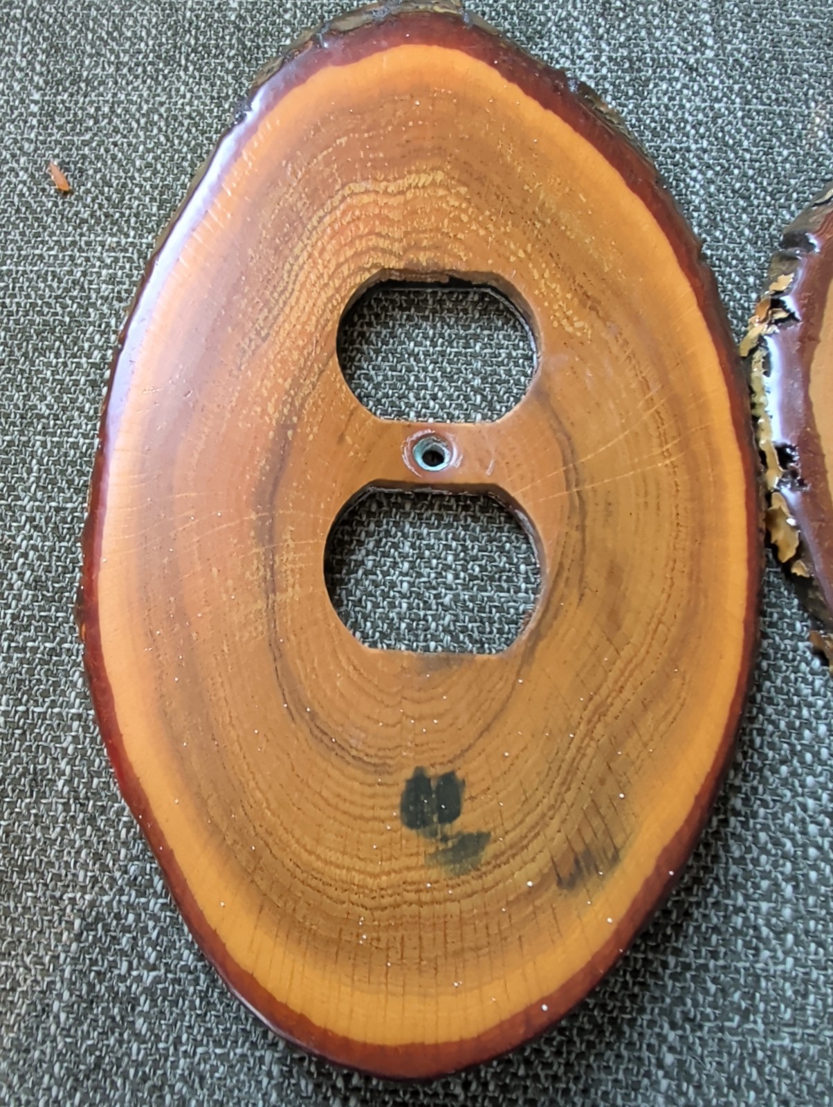 2 Handmade Live Edge Oak Light Switch Cover Outlet Rustic Cabin