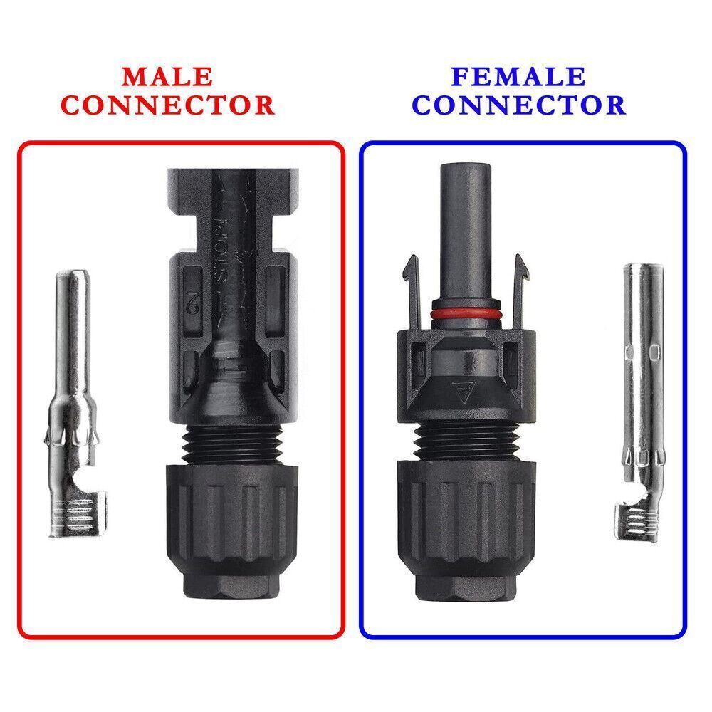 10/20/50/100 Pairs Male Female Solar Cable Connectors For DIY Solar Panel US