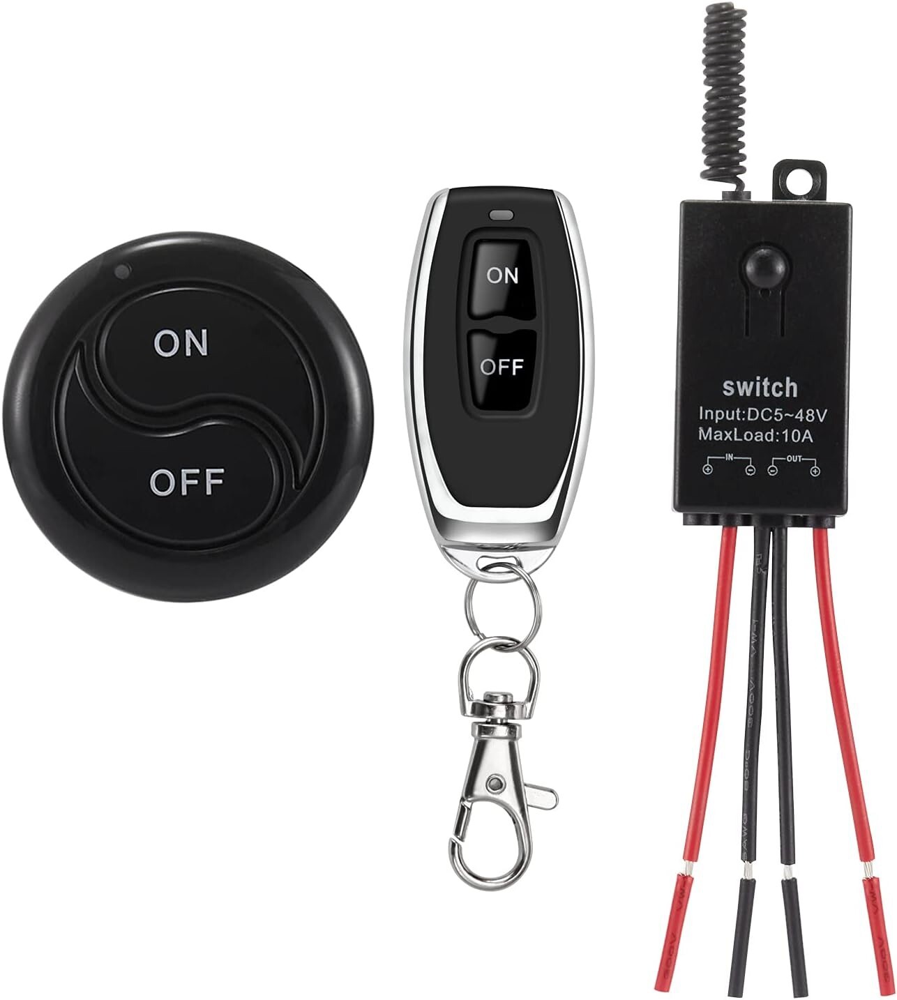 Mini Wireless Remote Switch 12V with 10A Relay,distance Up 328FT for lights…