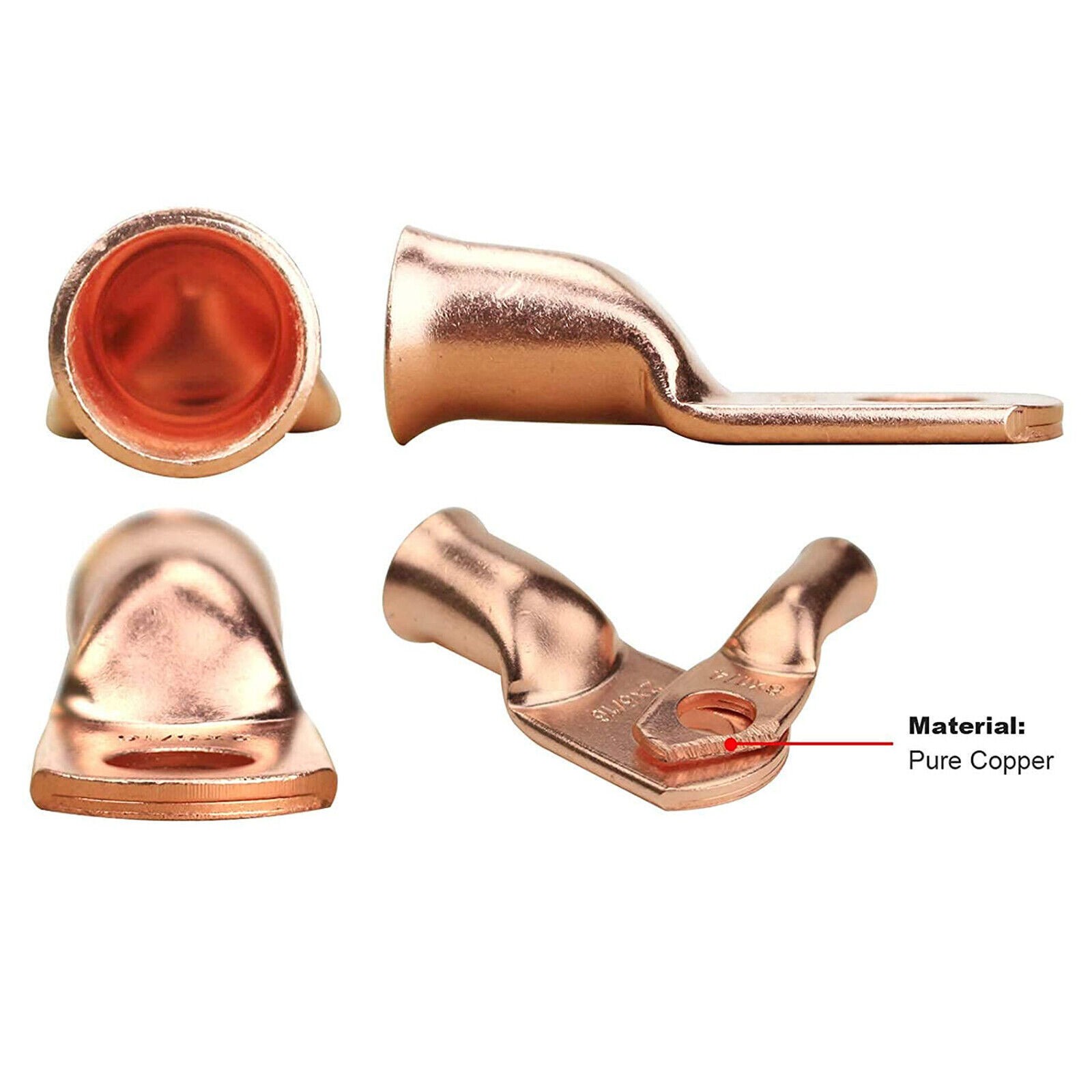 Copper Ends Ring Terminals Battery Welding 8-4/0 AWG Cable Wire Lugs Connectors