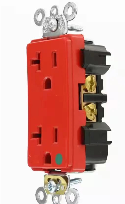 Decora plus 20 Amp 125 V Hospital Grade Isolated Ground Duplex Outlet/Rec—SB19