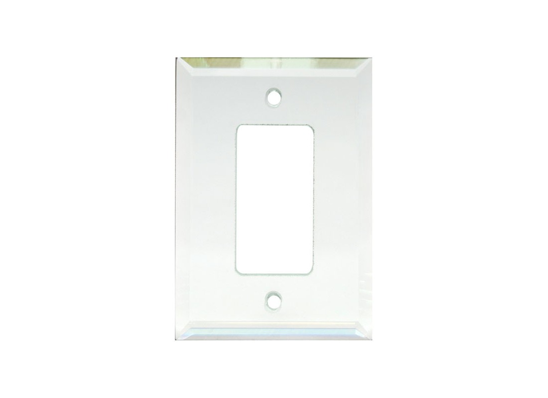 FHC MP12C Clear Single Decorator/Rocker Glass Mirror Plate