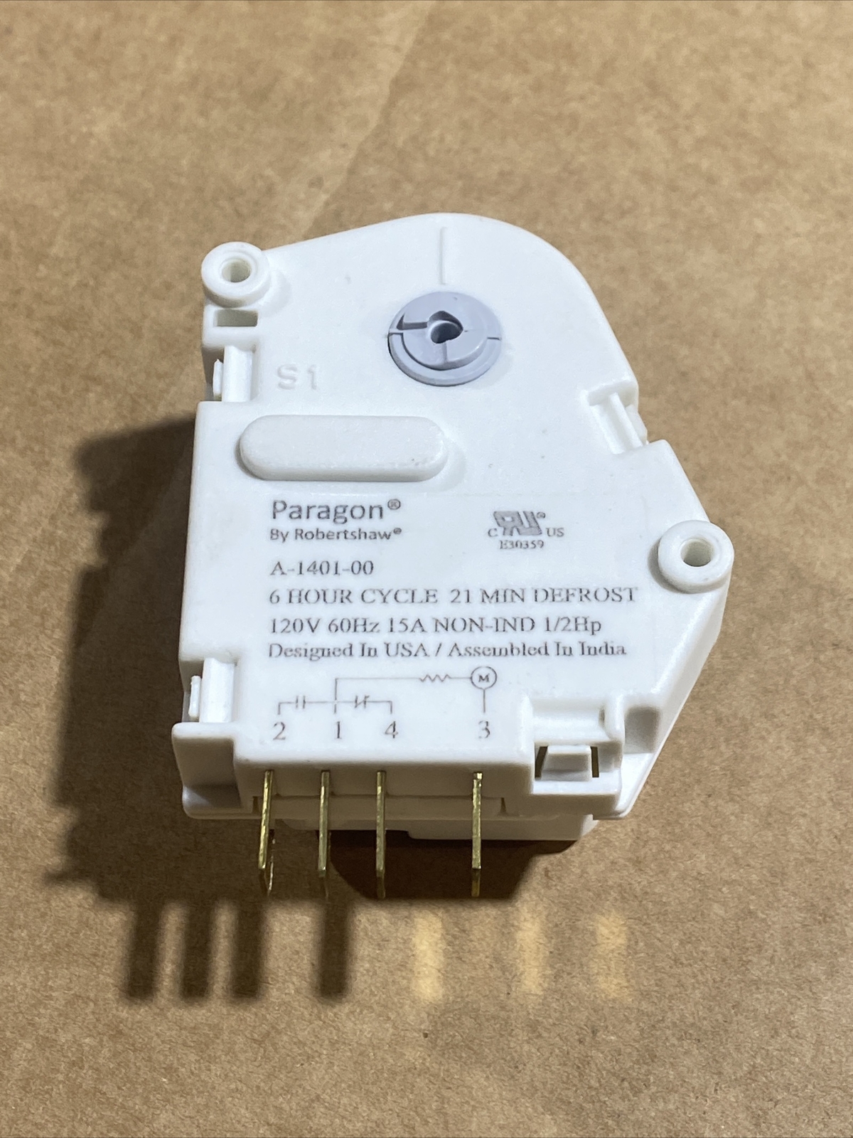 PARAGON A1401-00 Defrost Timer Control, 120VAC, 15A New 1/2hp