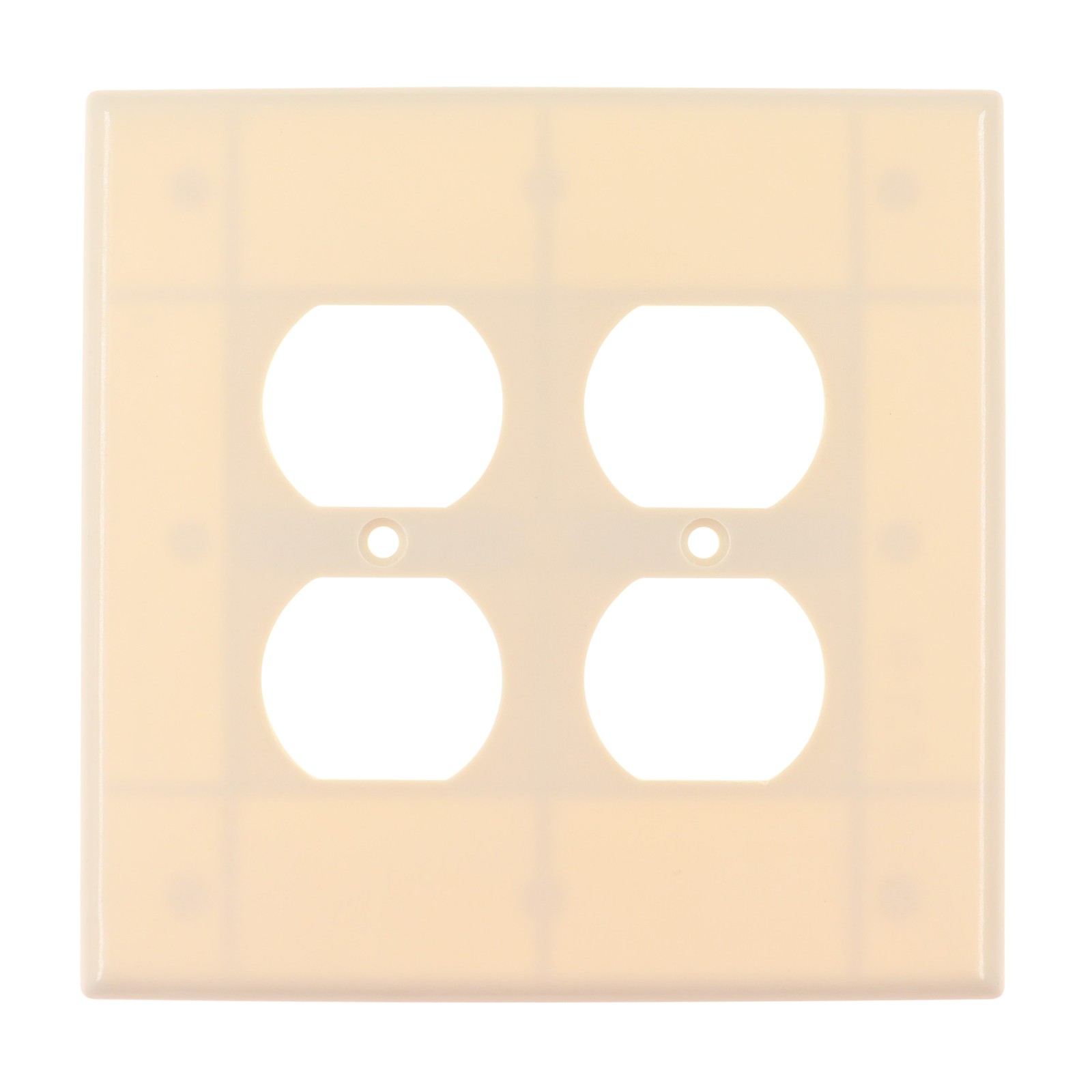 EATON 2750LA-SP 2-GANG, 2-DUPLEX RECEPTACLE, OVERSIZED WALL PLATE, LIGHT ALMOND