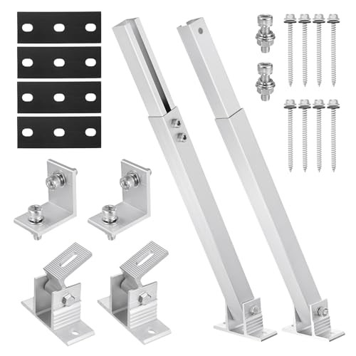 Set of 1 Adjustable Solar Panel Tilt Brackets—Aluminum Alloy Mounting