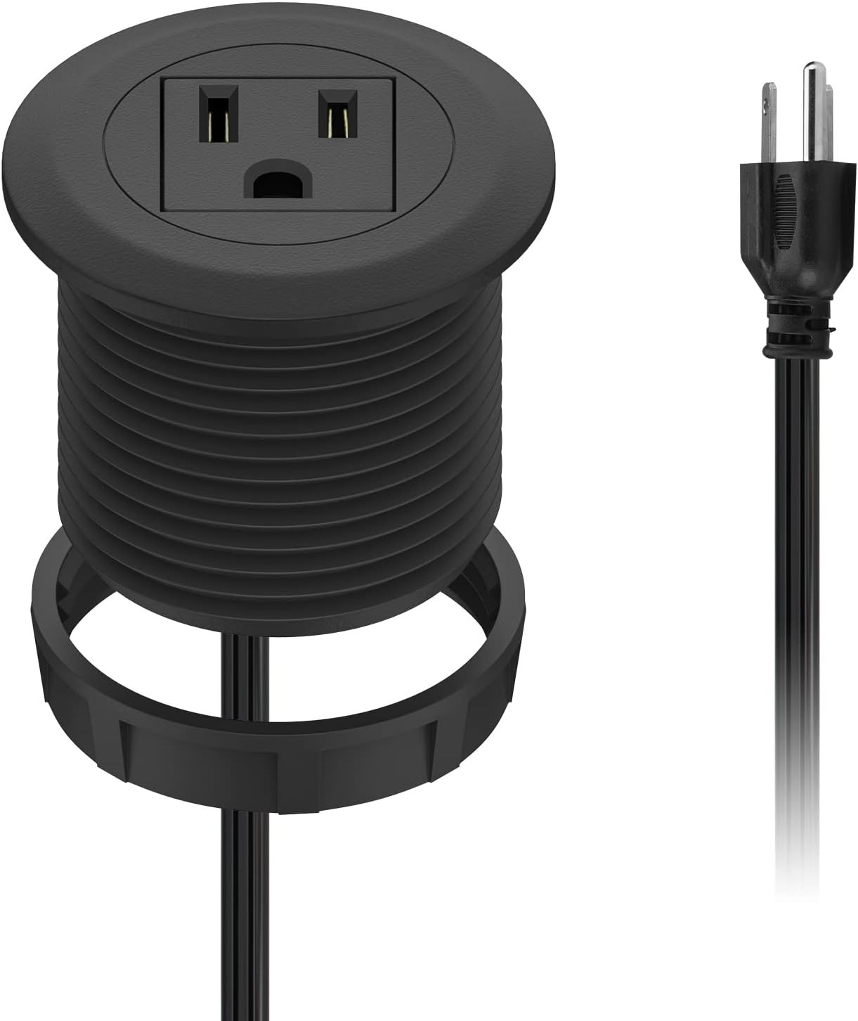 Mini Desktop Power Hub Grommet Socket, Flush-Mount Desk Outlet Build-in 1 Sta…
