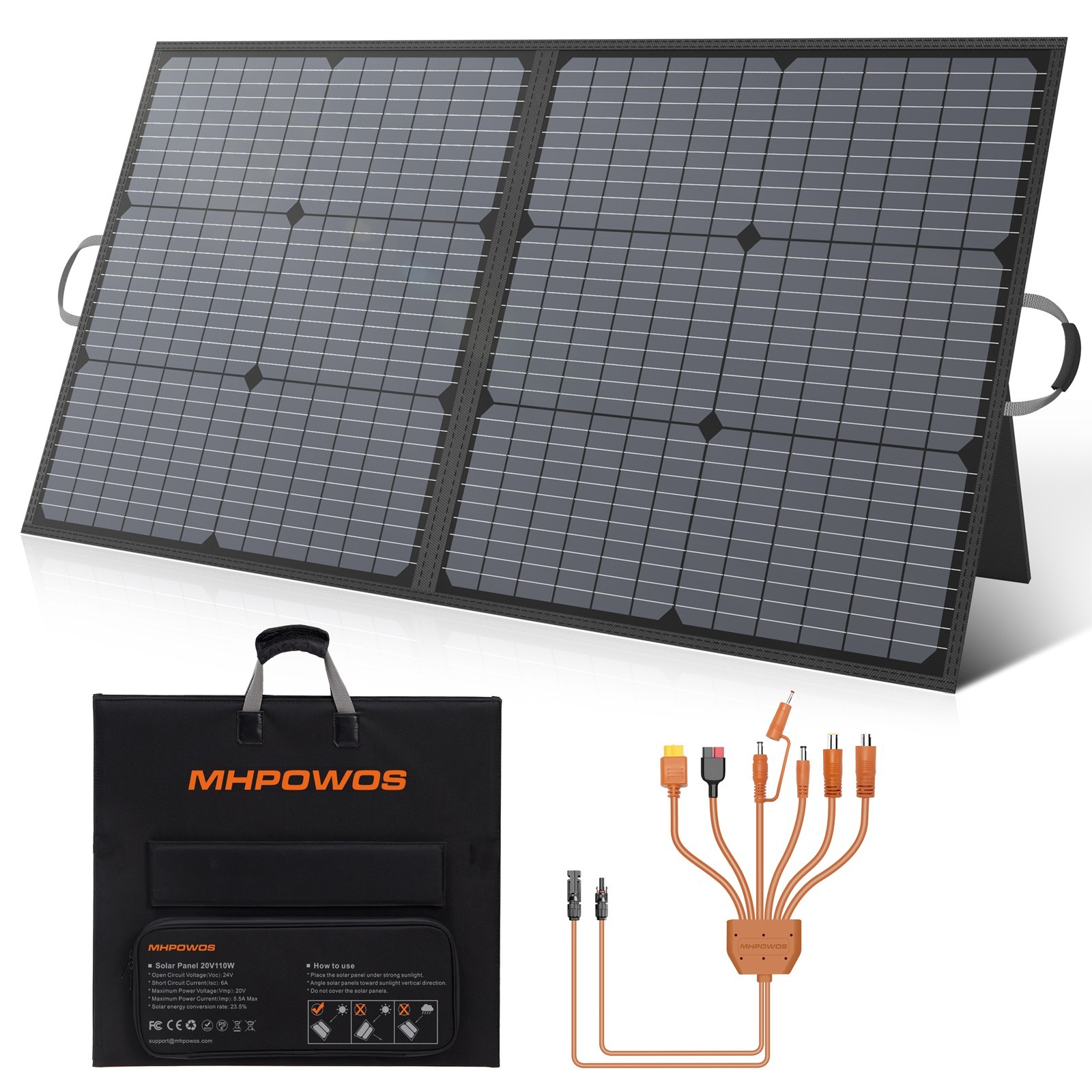 400W Solar Panel 7in1 cable Charger for Ecoflow DELTA 2 Portable Solar Generator