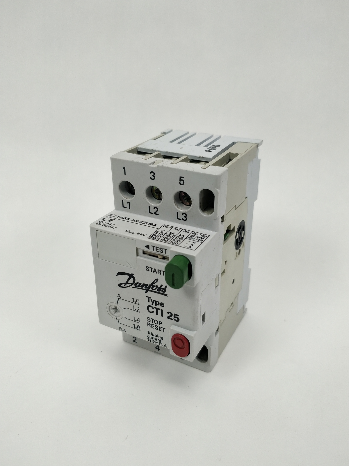 Danfoss 047B3145 CTI25 Circuit Breaker, 1.0-1.6 A