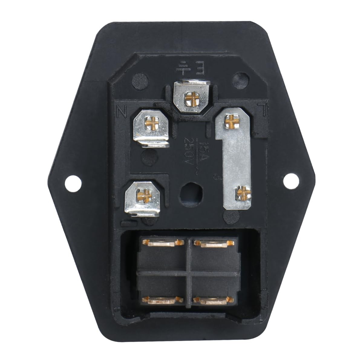 2pcs Inlet Module Plug Fuse Switch Male Power Socket 10A 250V 3 Pin C14 IEC32…