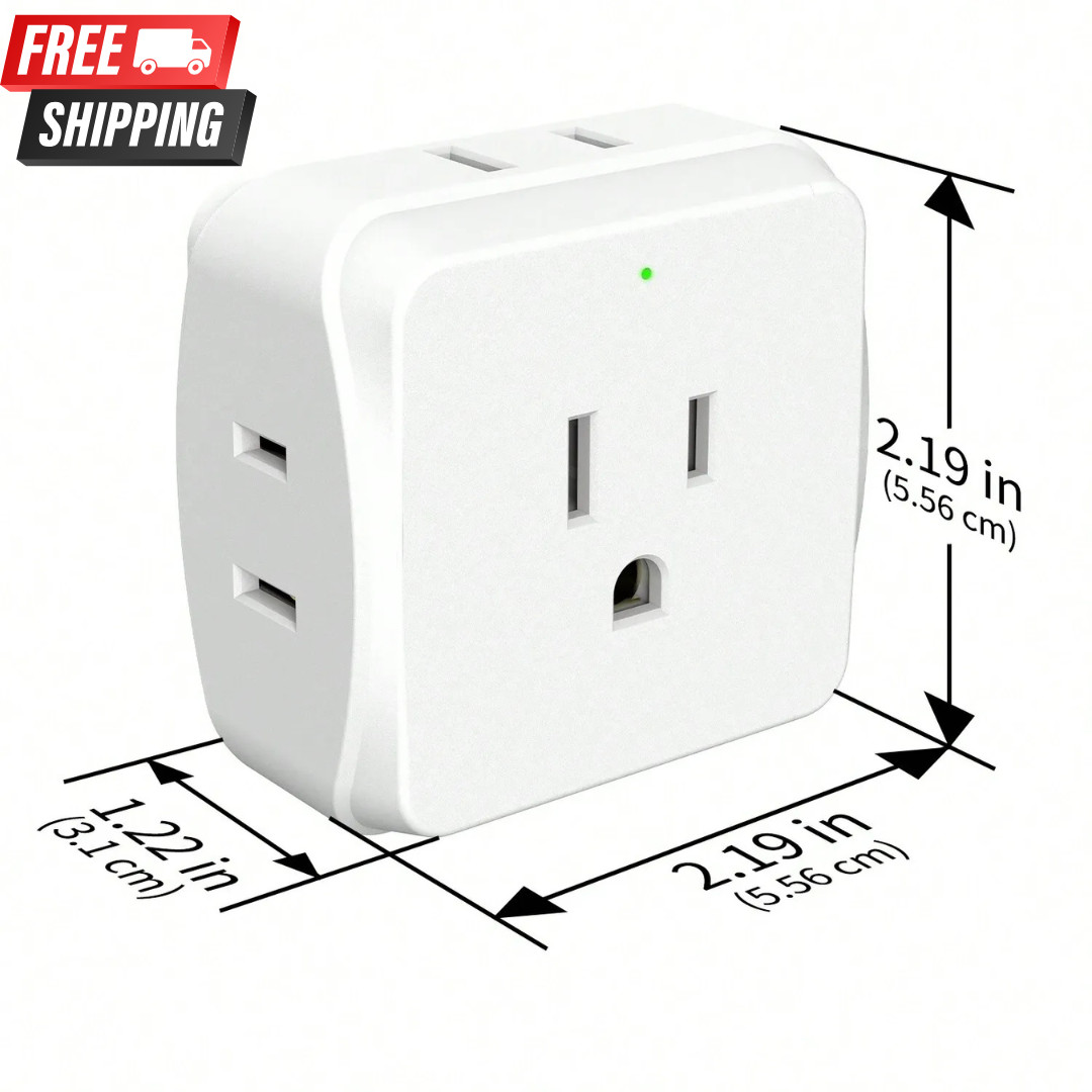 Multi-Plug Socket Splitter with 5 Outlets Side Socket Power Strip Box