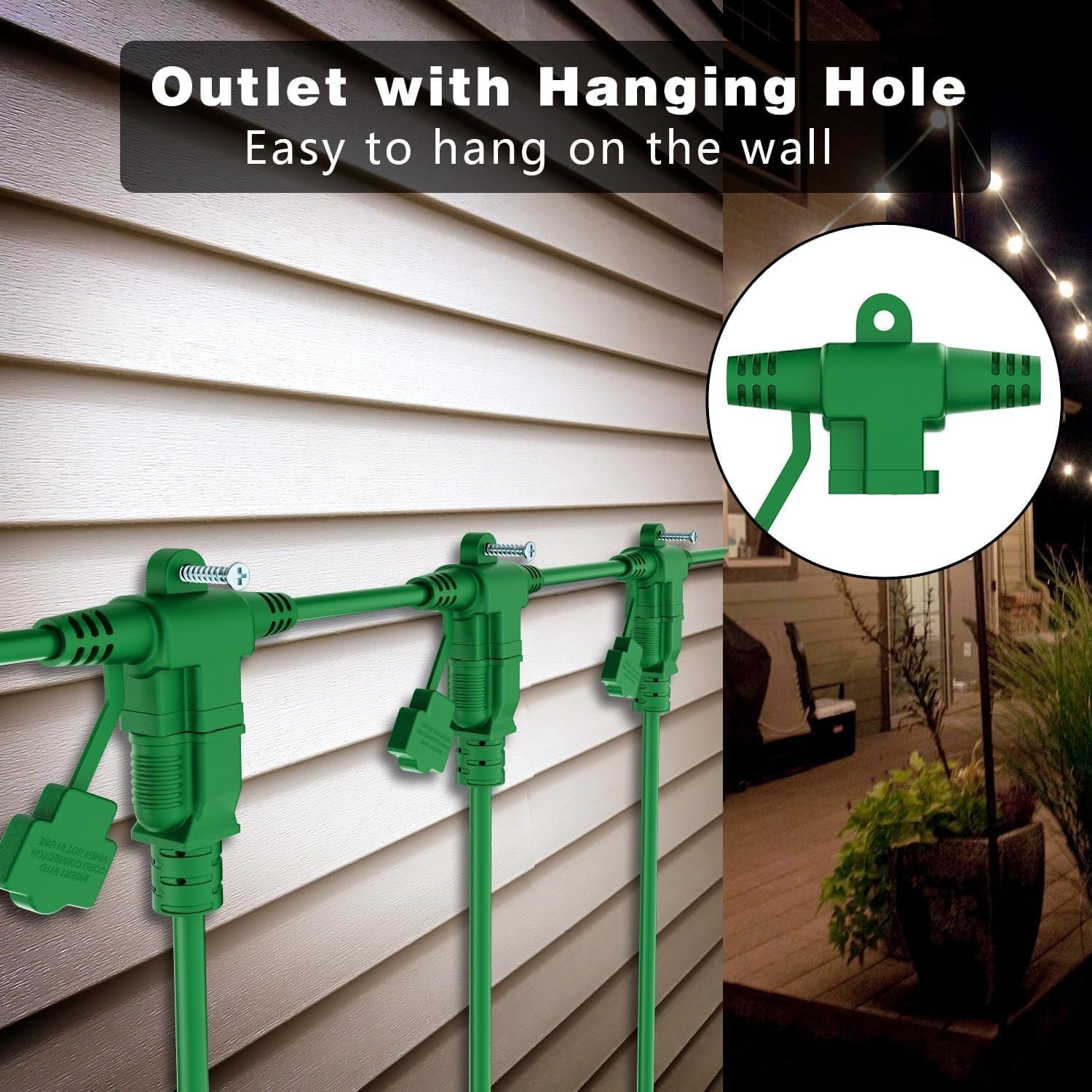 Durable 100FT Outdoor Extension Cord with 12 Integrated Outlets – Certified
