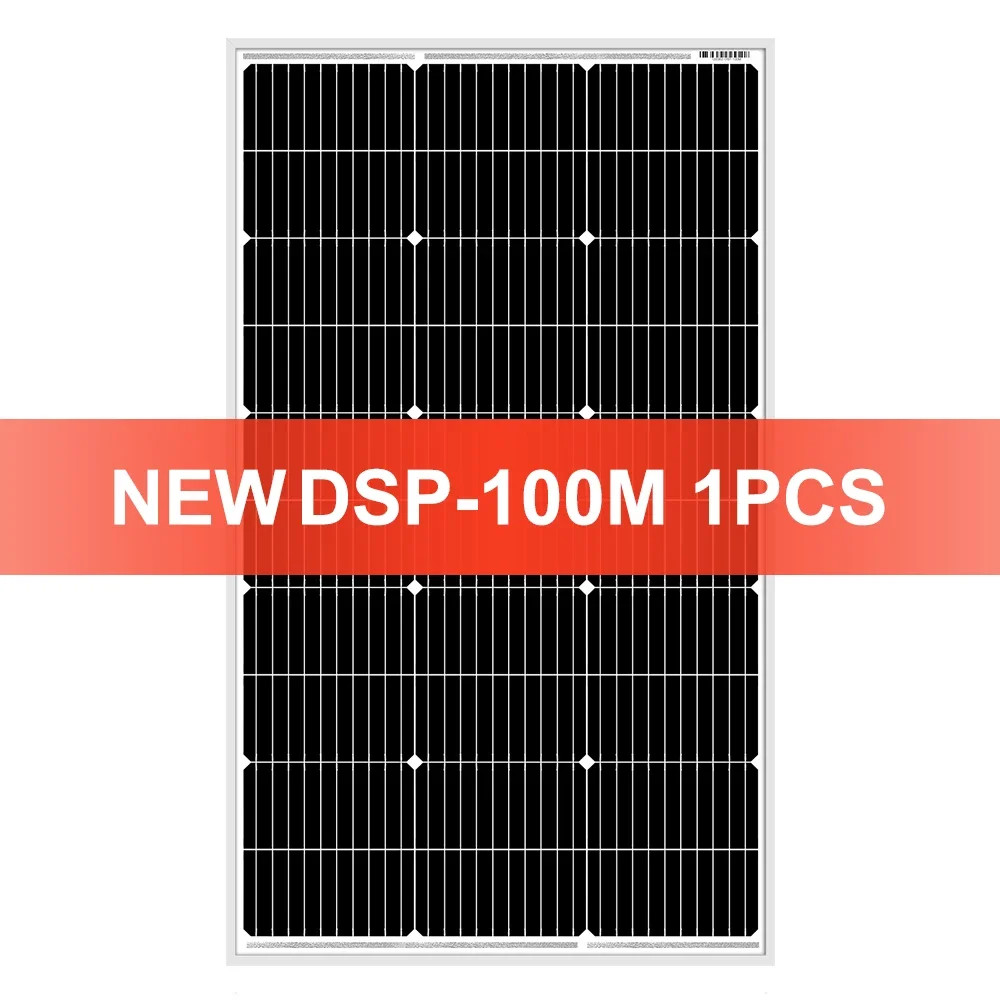 DOKIO 18V 100W 200W Rigid Solar Panel China Monocrystalline Silicon Waterproof