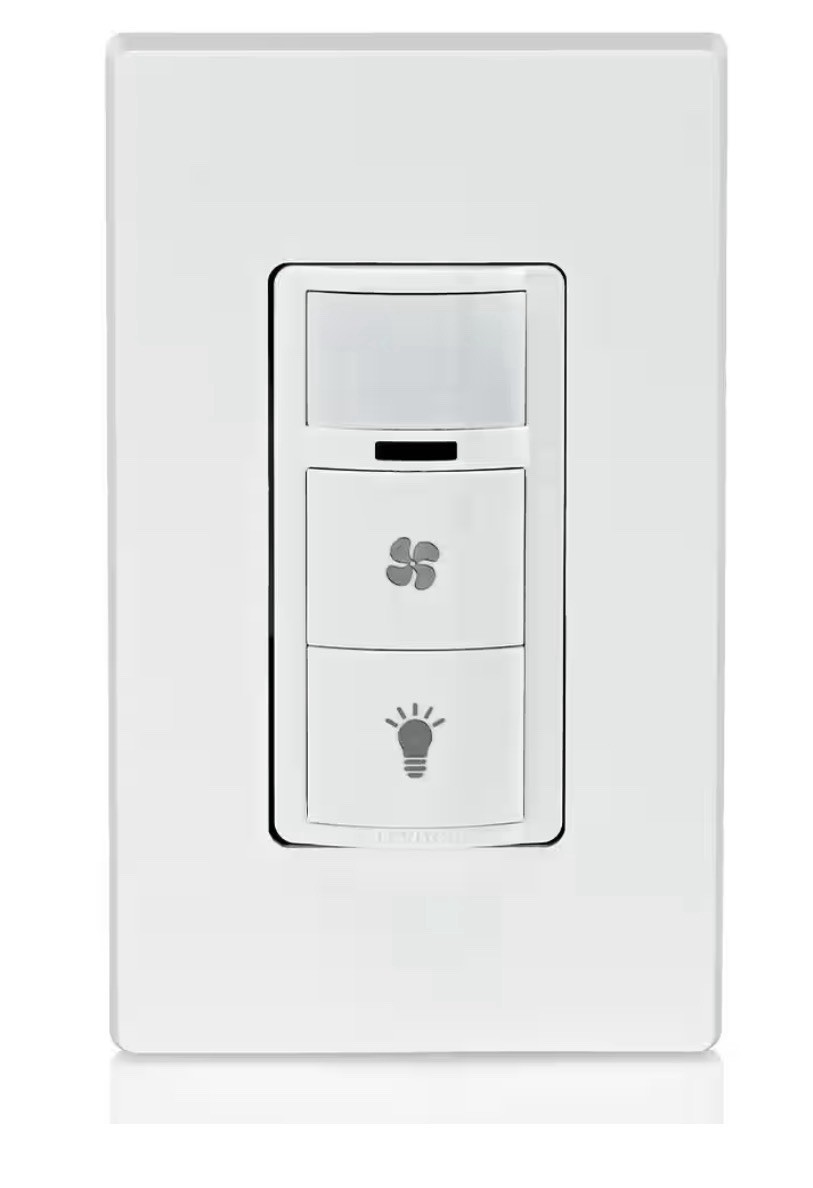 Decora in-Wall Combination Occupancy Sensor with Fan Switch, Auto-On or Manua…