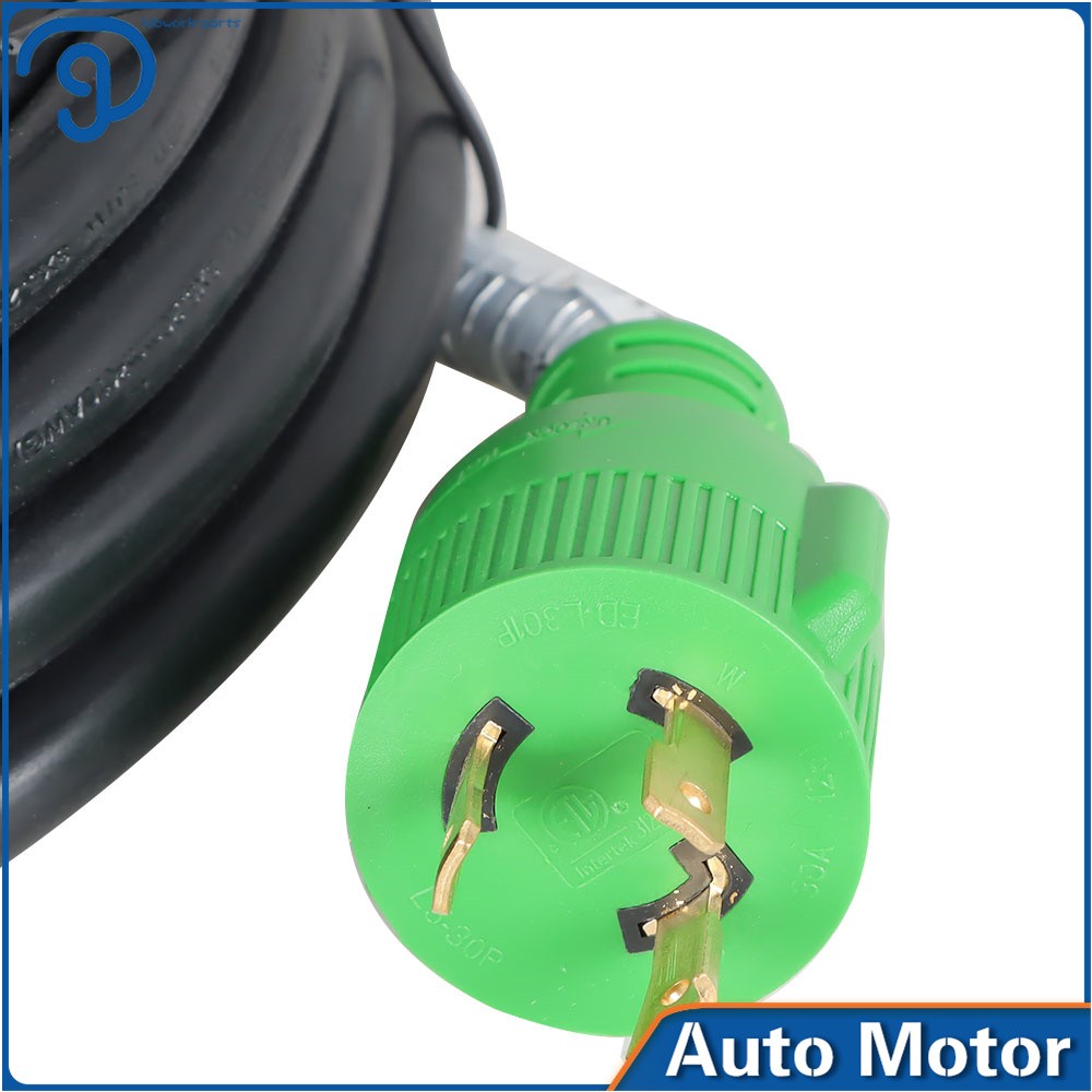 3 Prong 30 A Adapter Plug Generator Extension Cord 10-100 Ft NEMA L5-30P/L5-30R