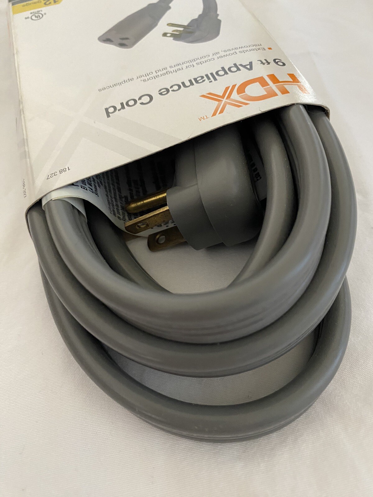 HDX 9 ft Appliance Cord 12 Gauge Calibre Electrodomestics Power Cord NEW