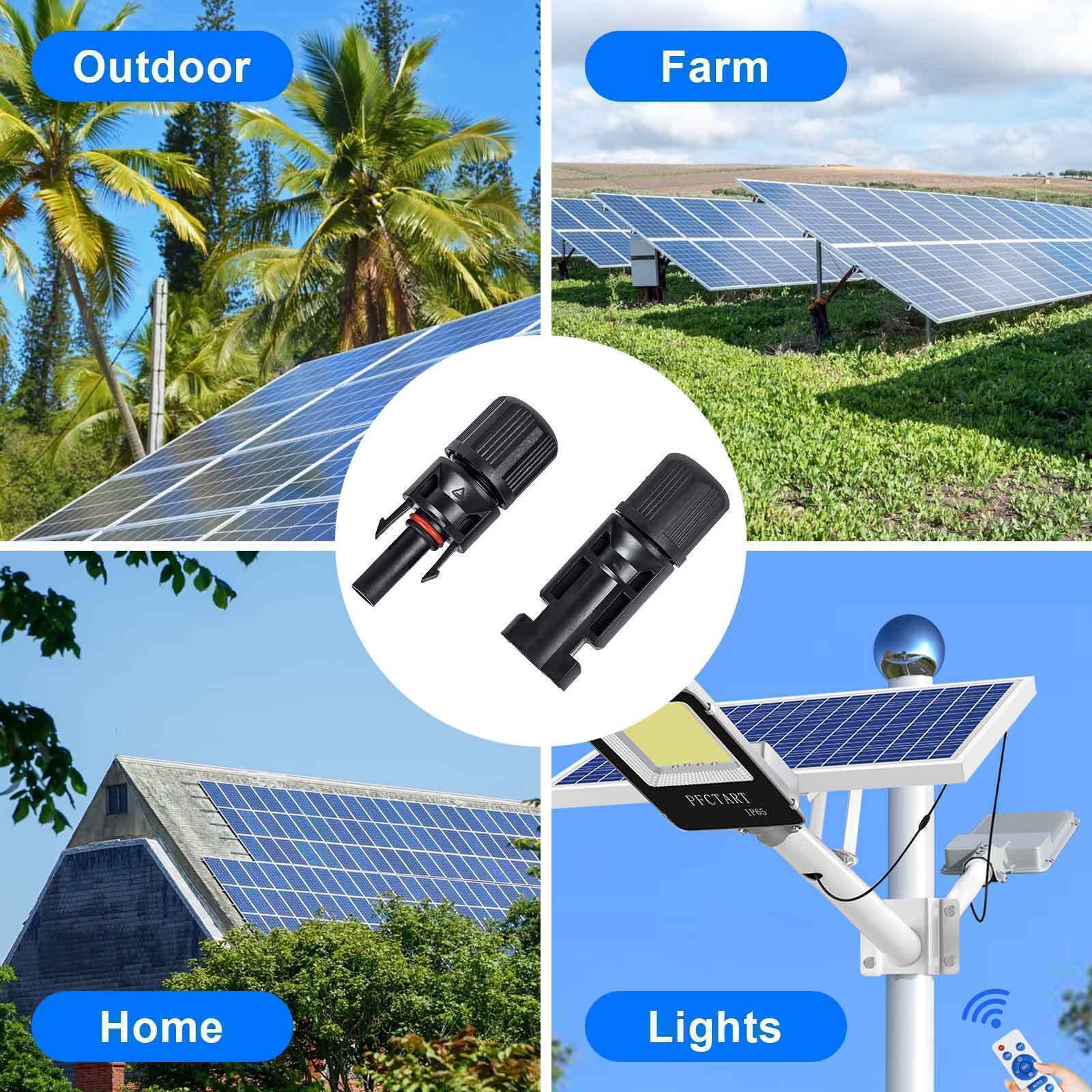 5/10/20 Pairs Solar Panel Cable Connectors Male/Female Compatible with Connector