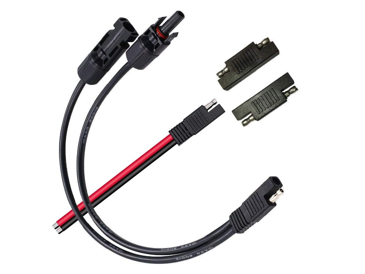High-Quality 10AWG Solar Connector Cable with SAE to MC-4 Compatibility – 13.8ft