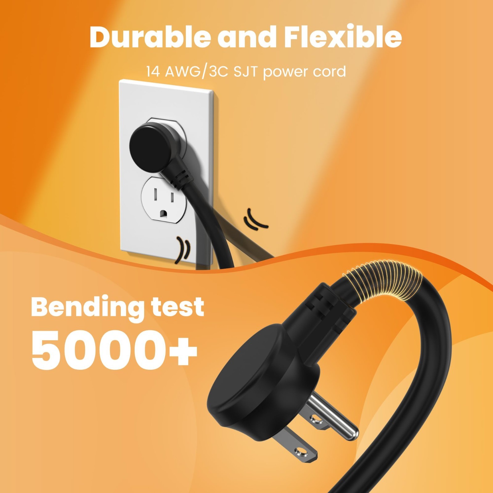 12 Outlet Metal Power Strip with 2100J Surge Protection & 10ft Extension Cord –
