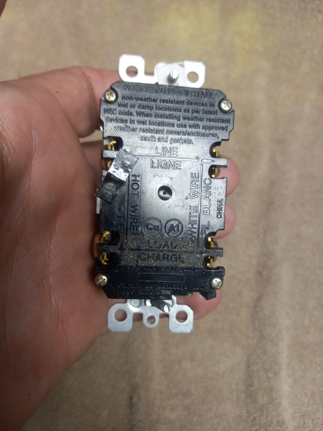 Leviton GFCI CLASS A 2 POLE 20A 125V 60HZ