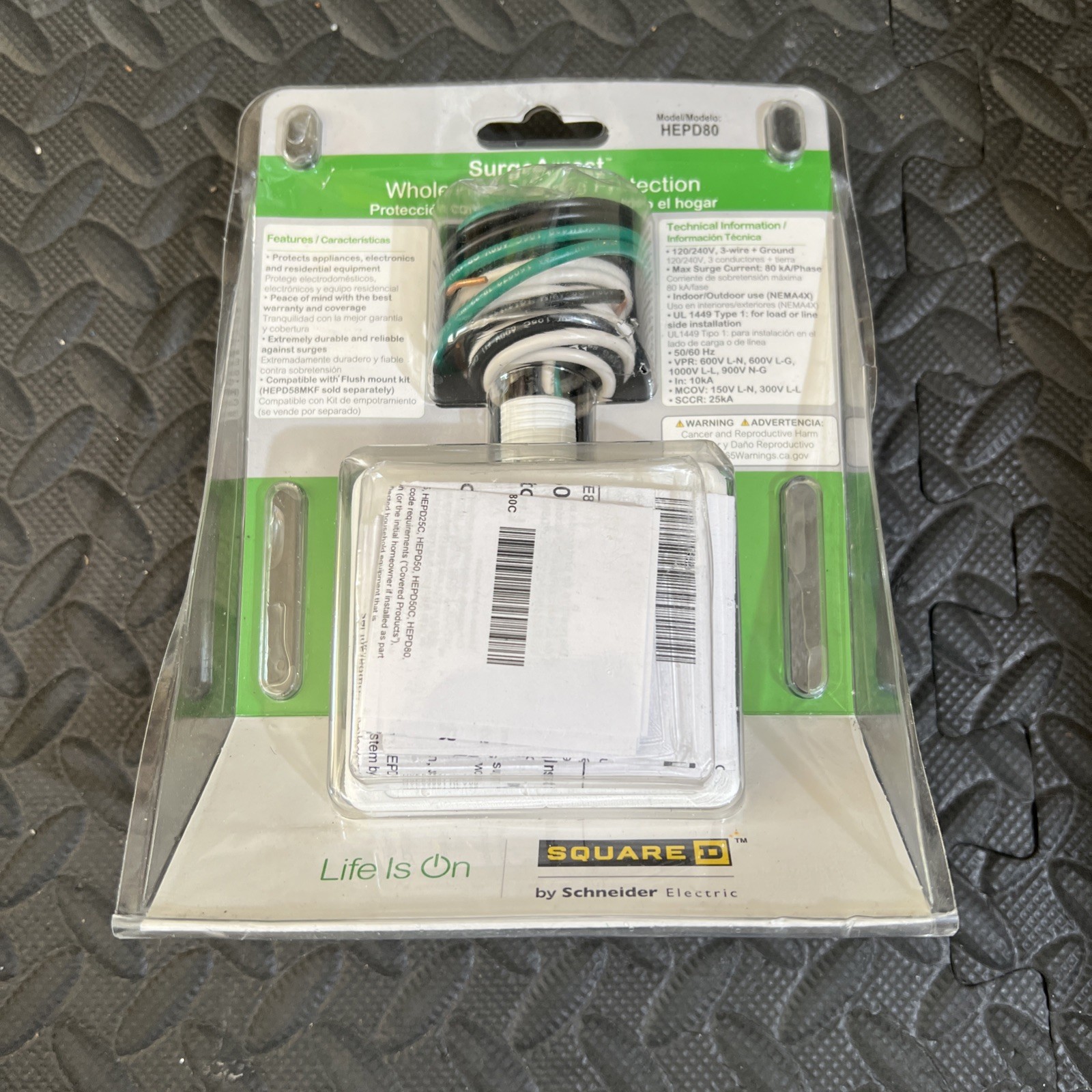 Square D HEPD80 120/240V 80kA Surge Arrest Protection Electric Device Brand New