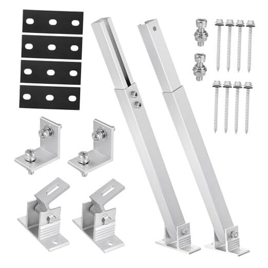 Set of 1 Adjustable Solar Panel Tilt Brackets—Aluminum Alloy Mounting