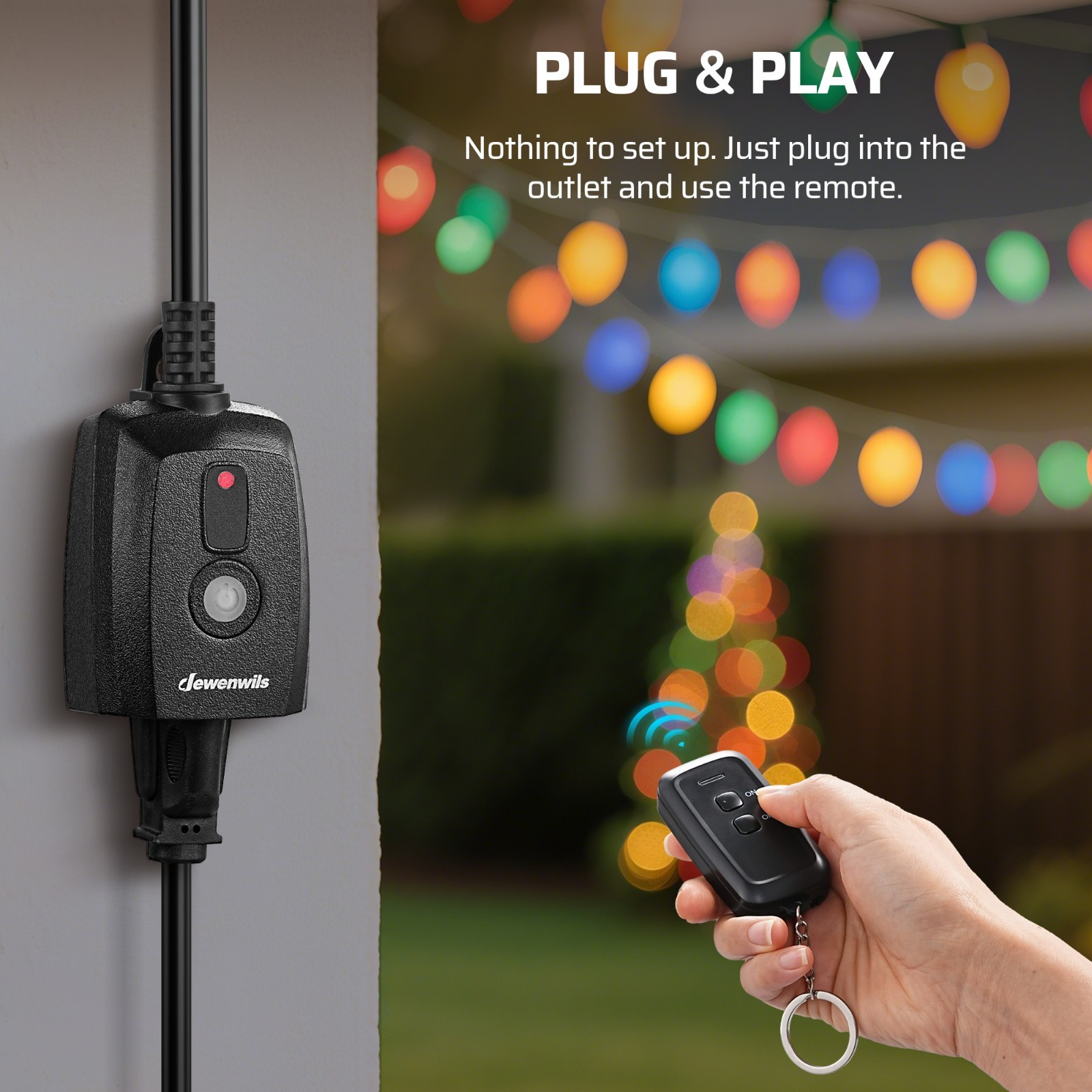 DEWENWILS Outdoor Remote Control Outlet, Indoor Wireless Remote Control Switch