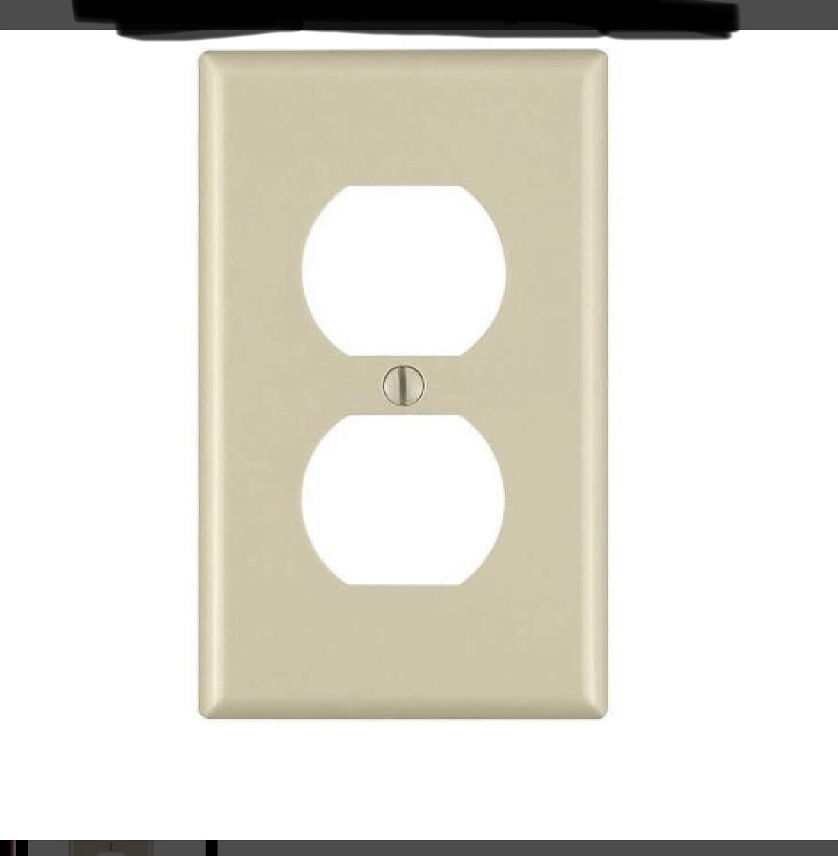 5 LOT Leviton Traditional 1-Gang Duplex Device Receptacle Wall Plate Cover Ivory