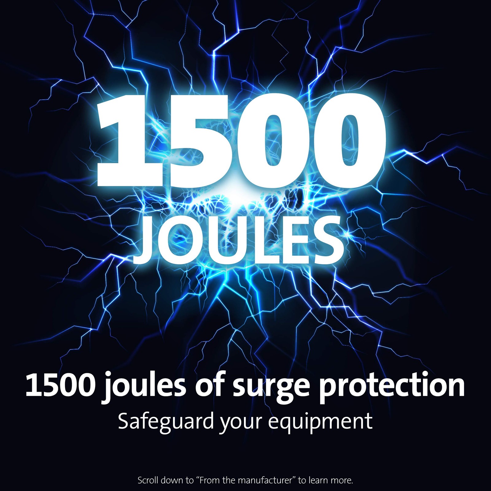 16 Foot Power Strip Surge Protector 1500 Joules Circular 6 Outlet Cord Manage…