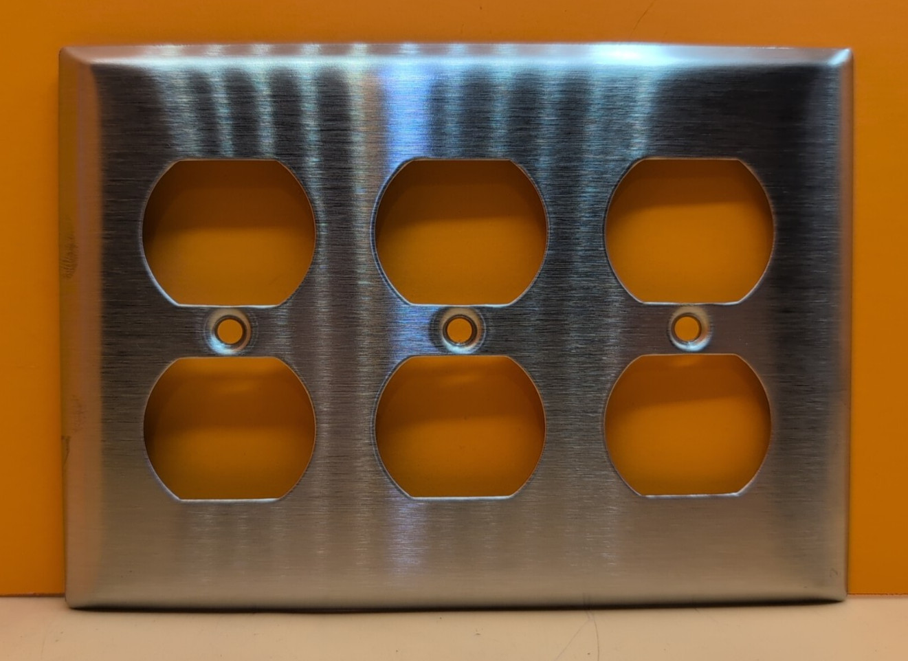 BRYANT 3 GANG DUPLEX COVER PLATE STAINLESS STEEL S503 (QTY 1)