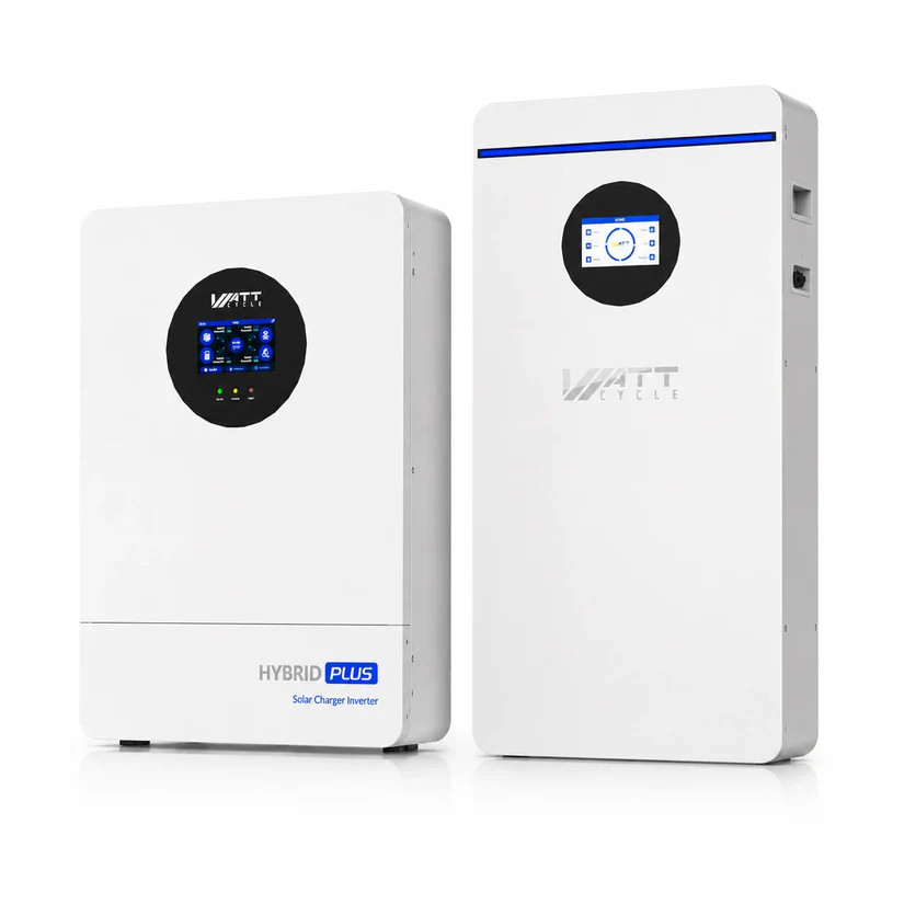 WattCycle 48V 314Ah LiFePO4 Battery + 12KW 120/240V Split Phase Solar Inverter