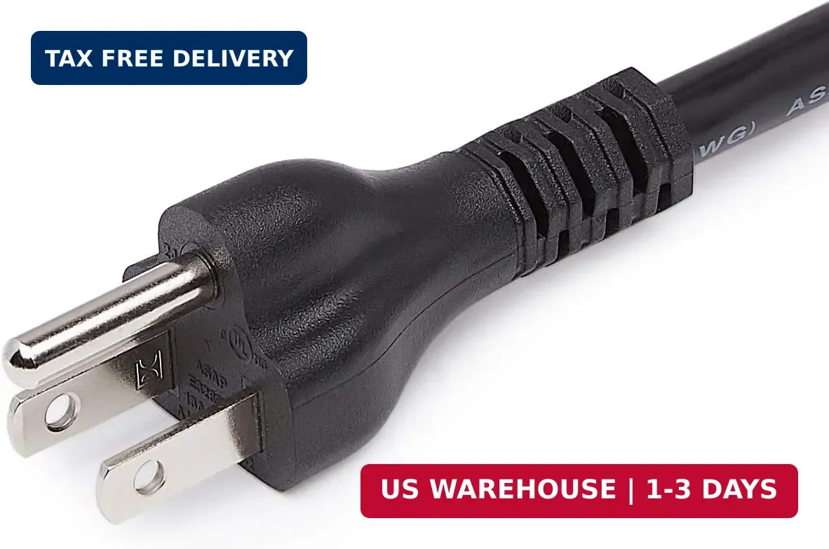 Amazon Basics Extension Cord, 10 Ft, 3 Prong Outlet Extender, Indoor, 13 Amps, 1
