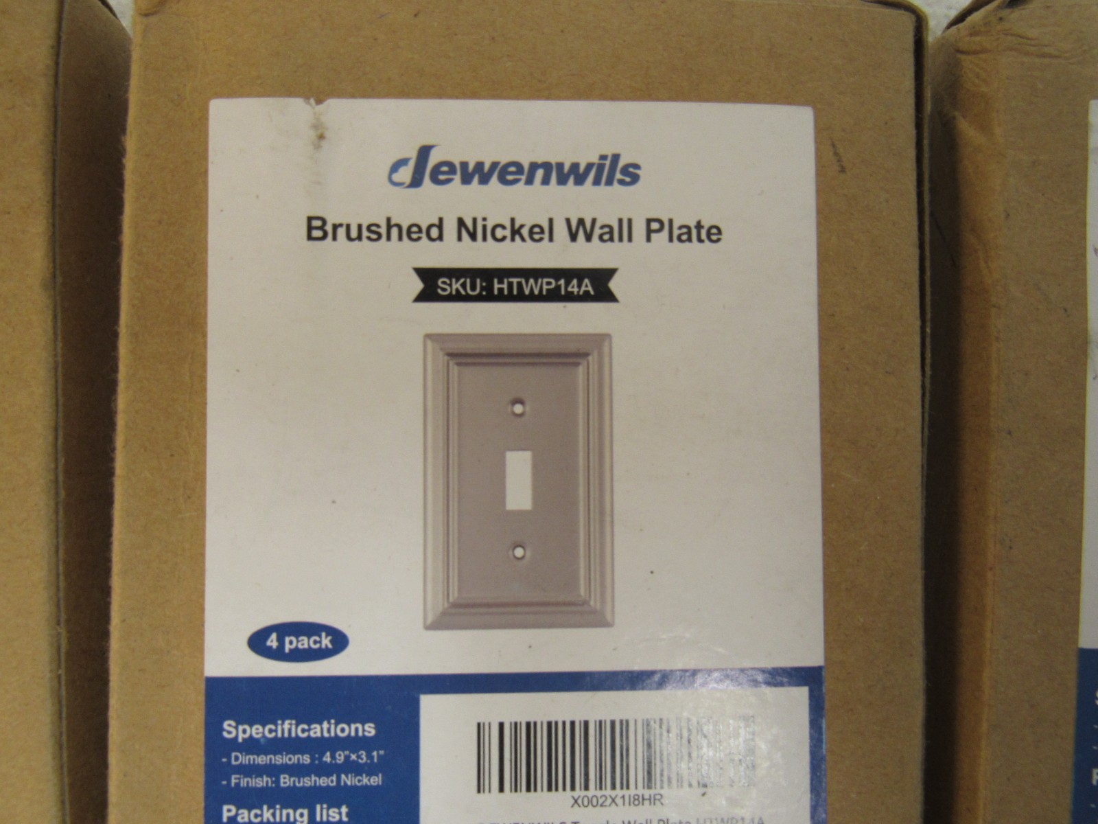 Dewenwils Brushed Nickel Toggle Wall plates Singles and Doubles