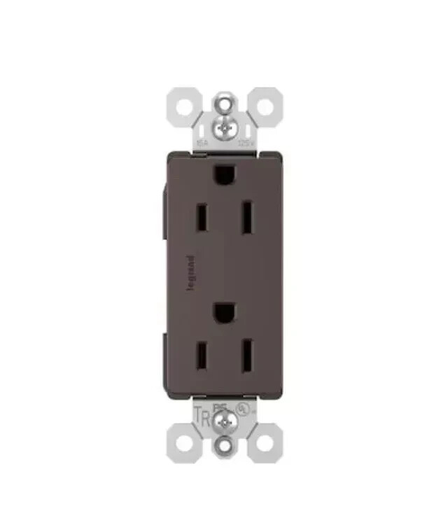 Legrand Radiant 15-Amp 125-Volt Bronze Indoor Decorator Wall Outlet