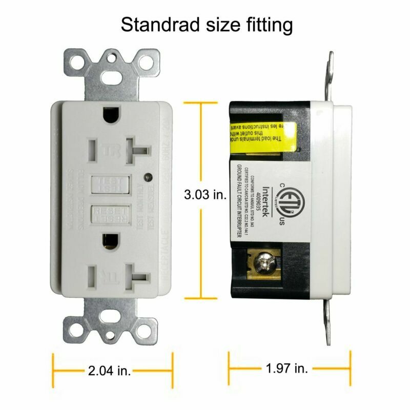 10 Pack 20A GFCI outlet Tamper Resistant Receptacle Wallplate White ETL listed