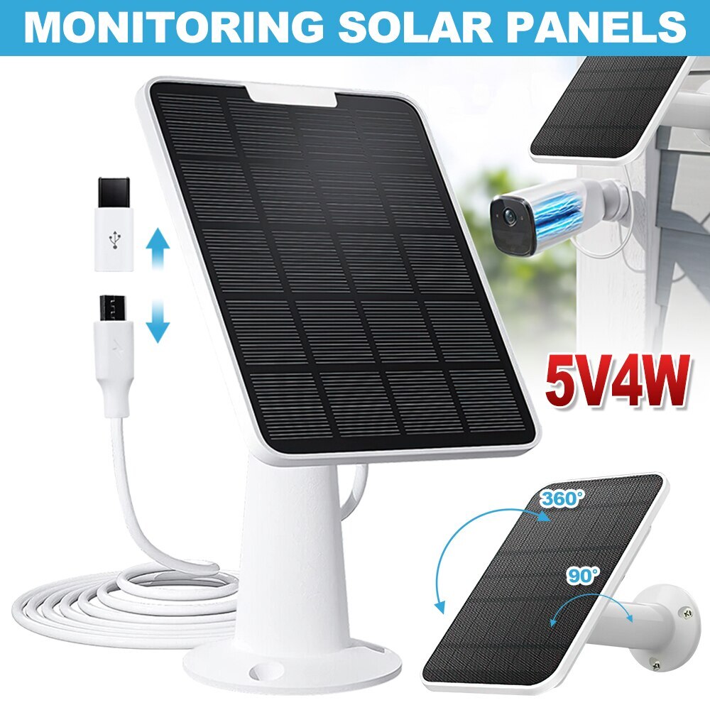 Solar Panel 9.8ft for Eufy Eufycam Cam E/2C/E/2 Pro Wall Mount w/USB Power Cable
