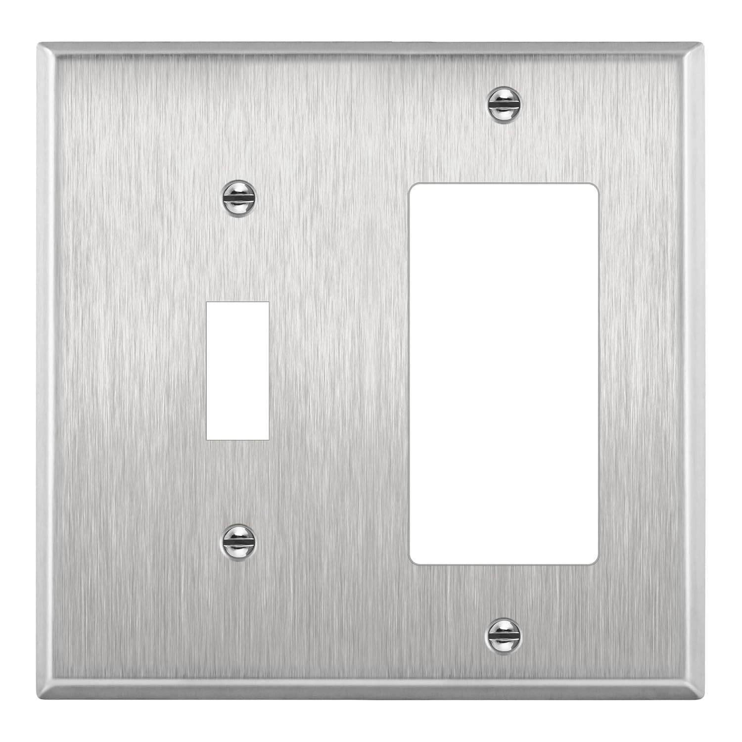 Corrosion-Resistant Stainless Steel Wall Plate – 2-Gang Toggle or Decorator