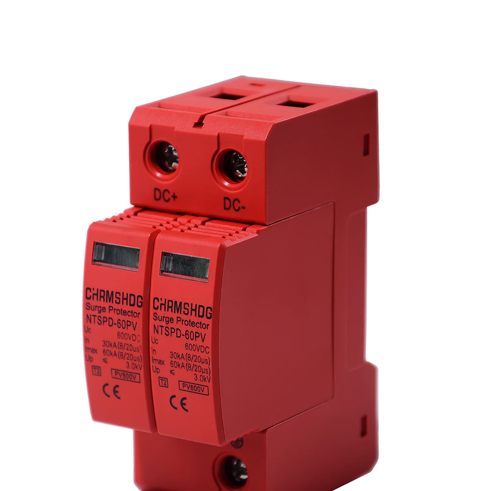 2P 40KA Voltage Surge Protector DC 600V/1000V Solar PV Lightning Arrester SPD