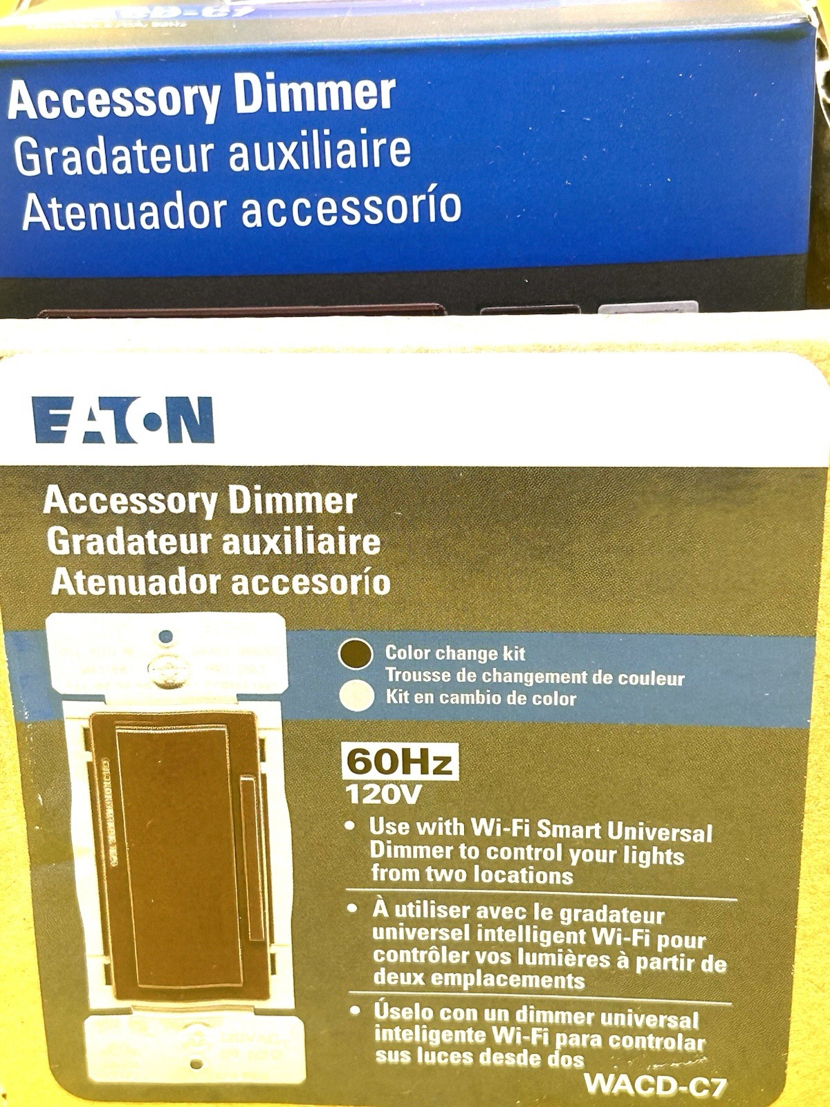 Eaton Smart 3-Way Universal WiFi Dimmer Switch Brown Black or Gray WACD-C7-SP-L