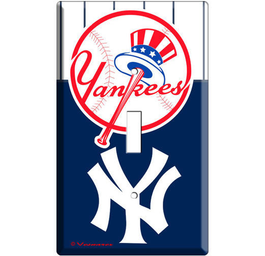 NEW YORK YANKEES BASEBALL TEAM SINGLE LIGHT SWITCH WALL PLATE GAME HD ROOM DECOR