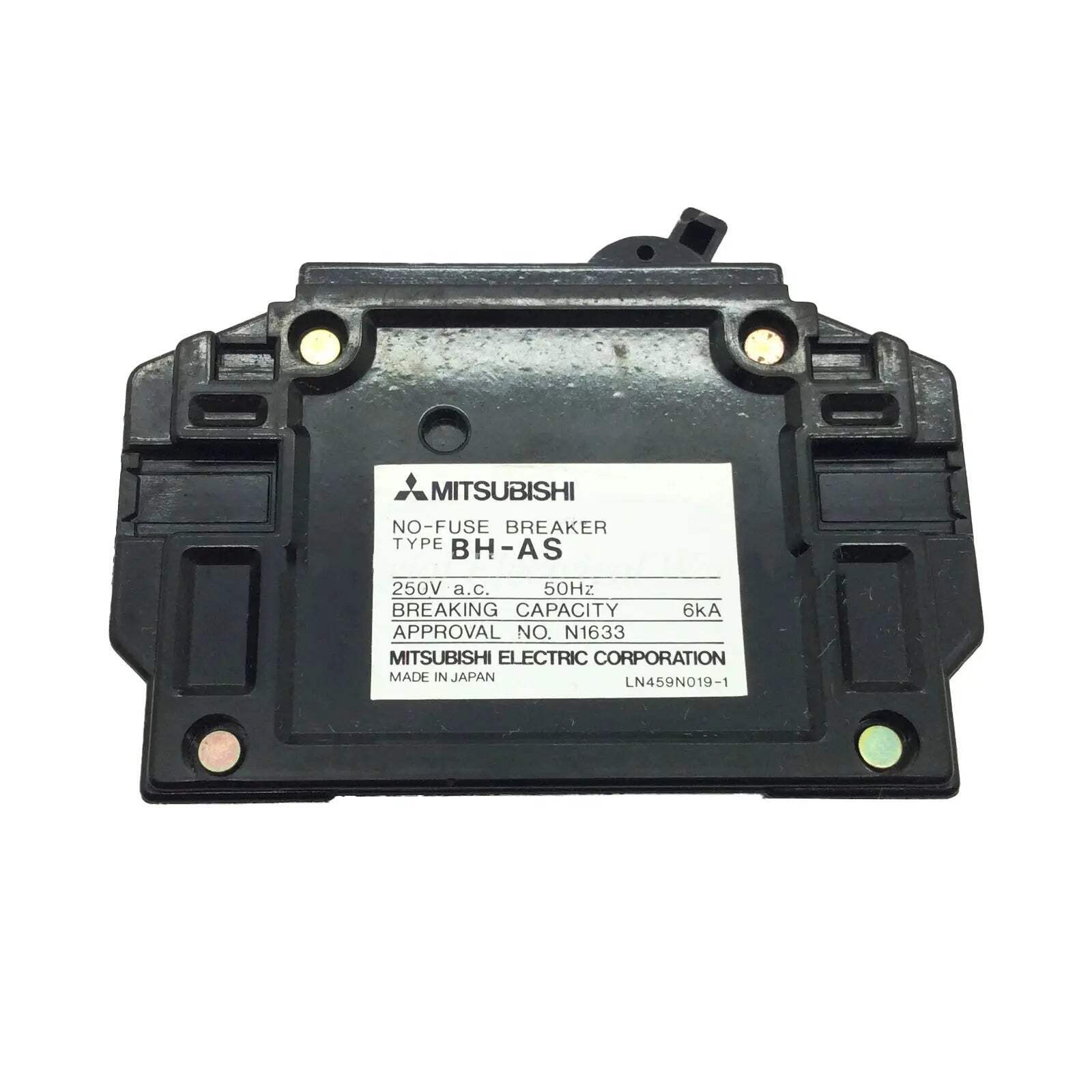 Mitsubishi No-Fuse Circuit Breaker 1P 1A 250VAC 50Hz 6kA BH-AS