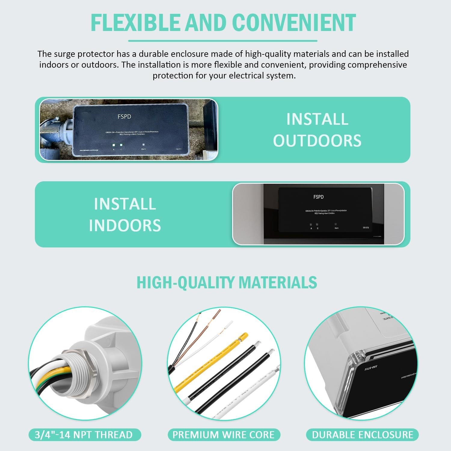for Siemens Boltshield FSPD140 Level 2 Whole House Surge Protection Device 140kA