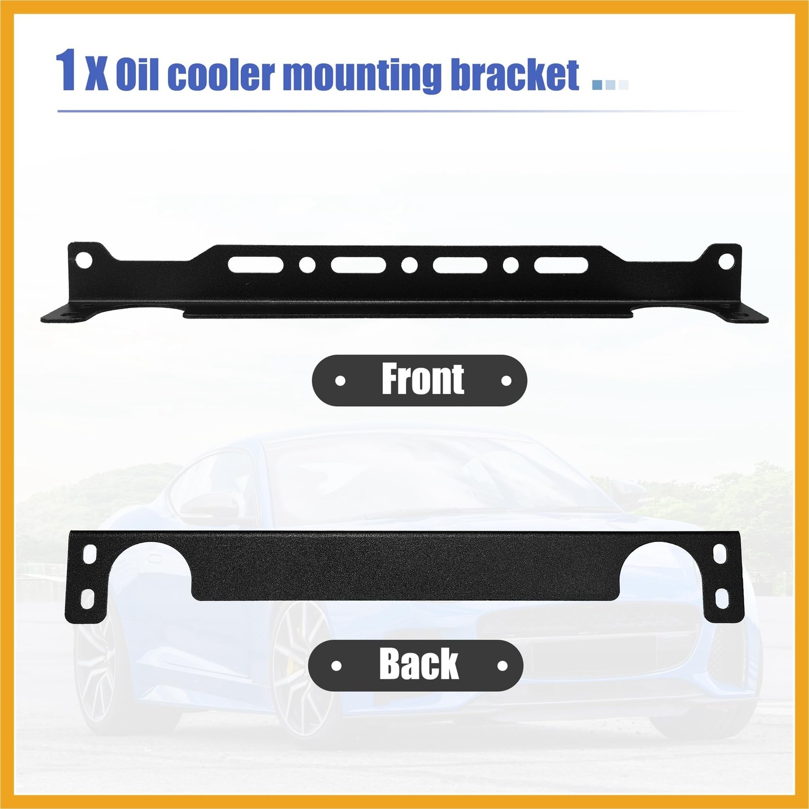 Universal Oil Cooler Mounting Bracket Kit 330mm Aluminum Alloy Engine Oil Coo…